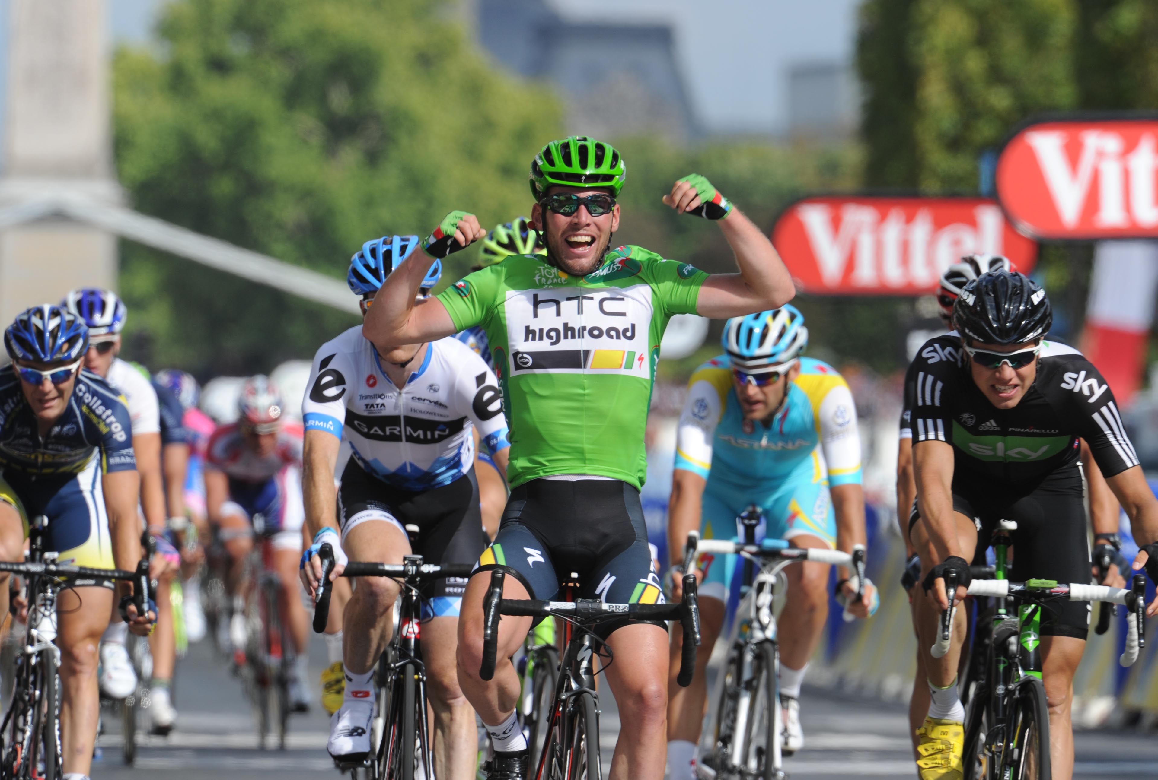 Mark Cavendish wins, Tour de France 2011, stage 21 Mark Cavendish wins, Tour de France 2011, stage 21