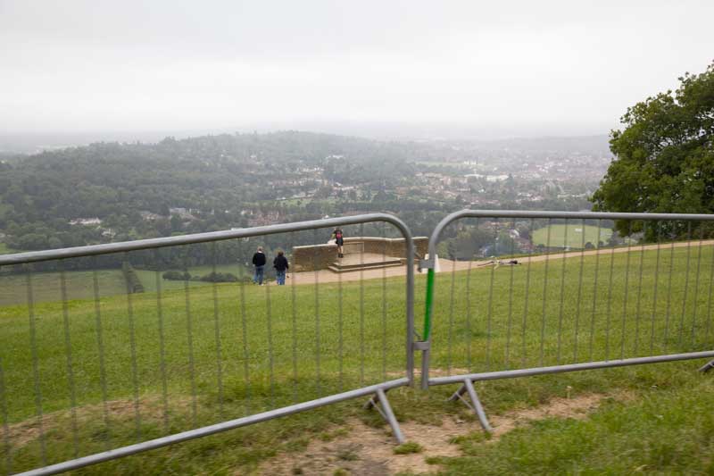 Box Hill fences box hill, barriers, fences, olympic test event, 2011