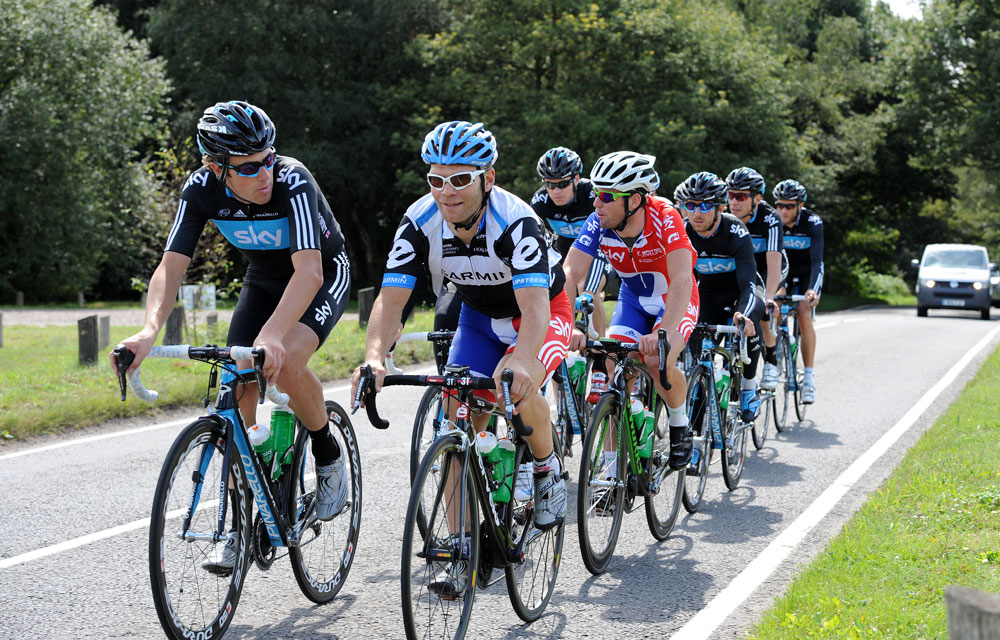 Great Britain and England group, London Surrey Cycle Classic training, Saturday August 13