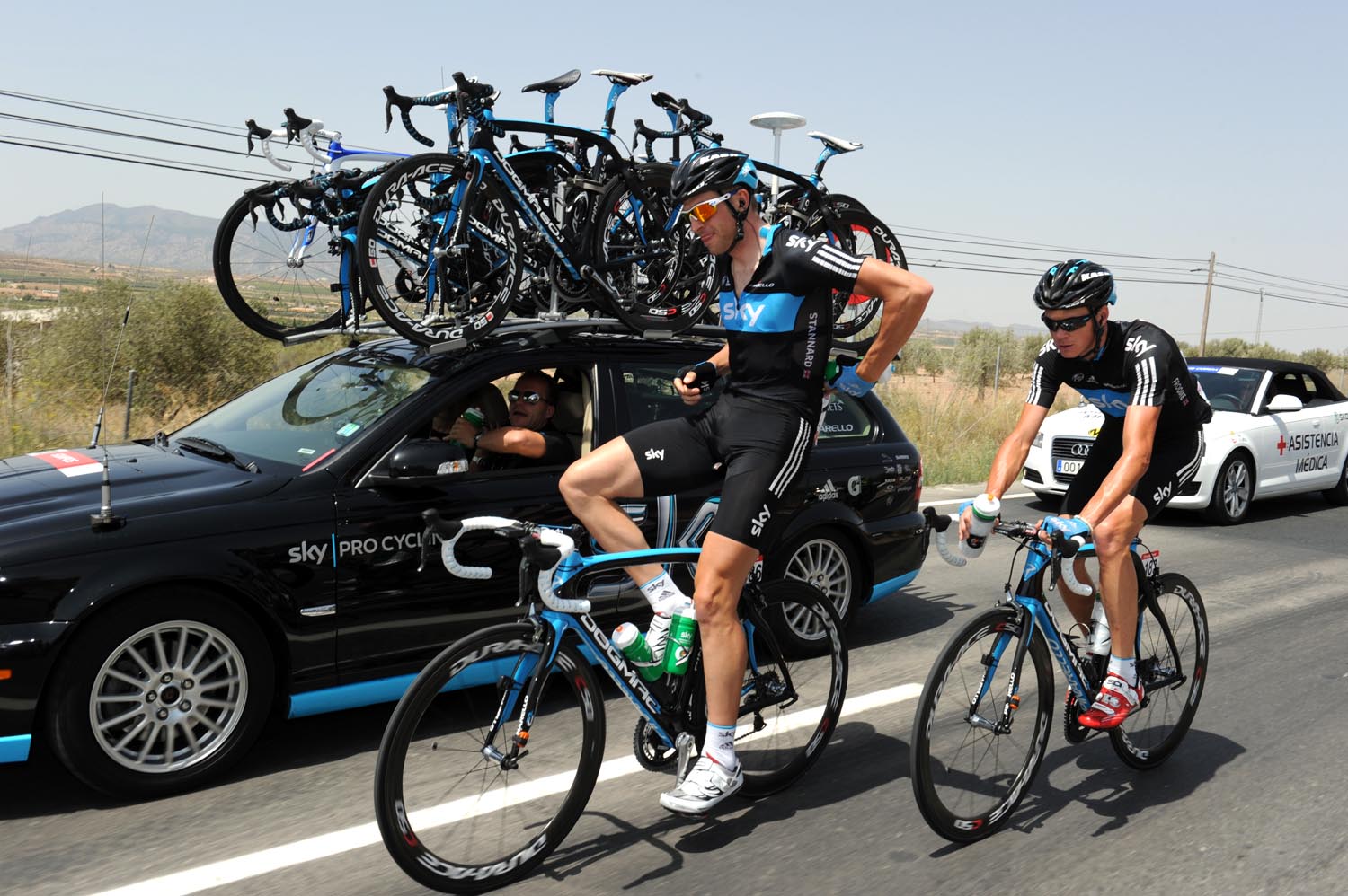 Ian Stannard and Chris Froome, Vuelta a Espana 2011, stage three