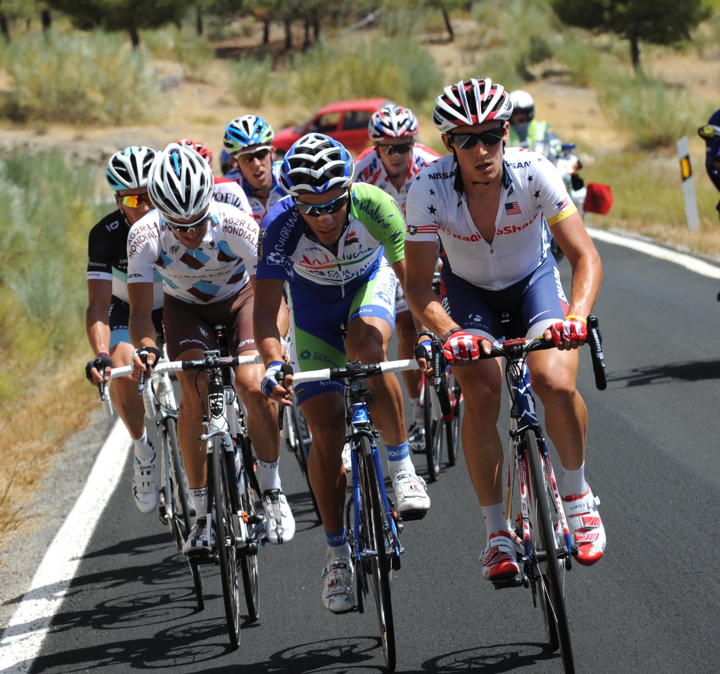 Matthew Busche in escape, Vuelta a Espana 2011, stage four