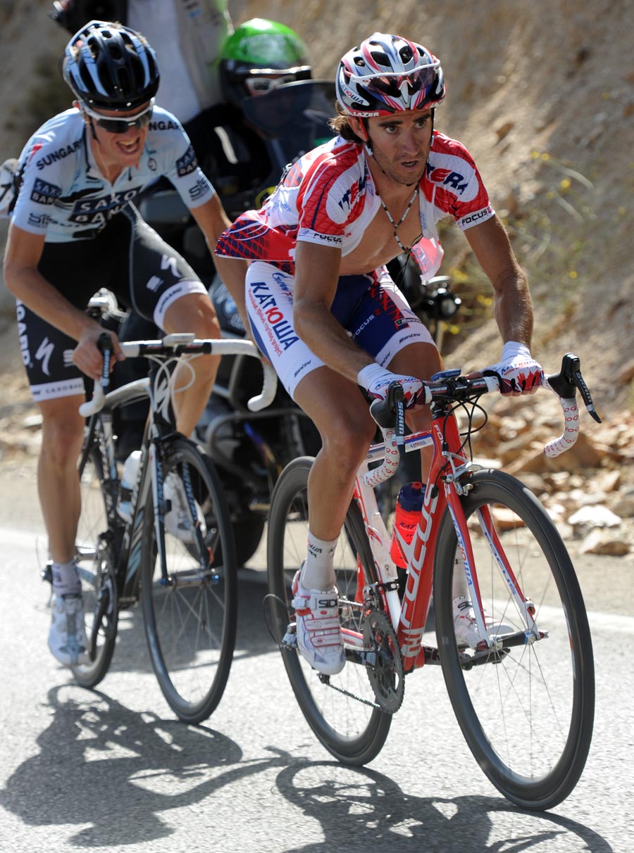 Daniel Moreno and Chris Anker Sorensen in lead, Vuelta a Espana 2011, stage four Daniel Moreno and Chris Anker Sorensen in lead, Vuelta a Espana 2011, stage four