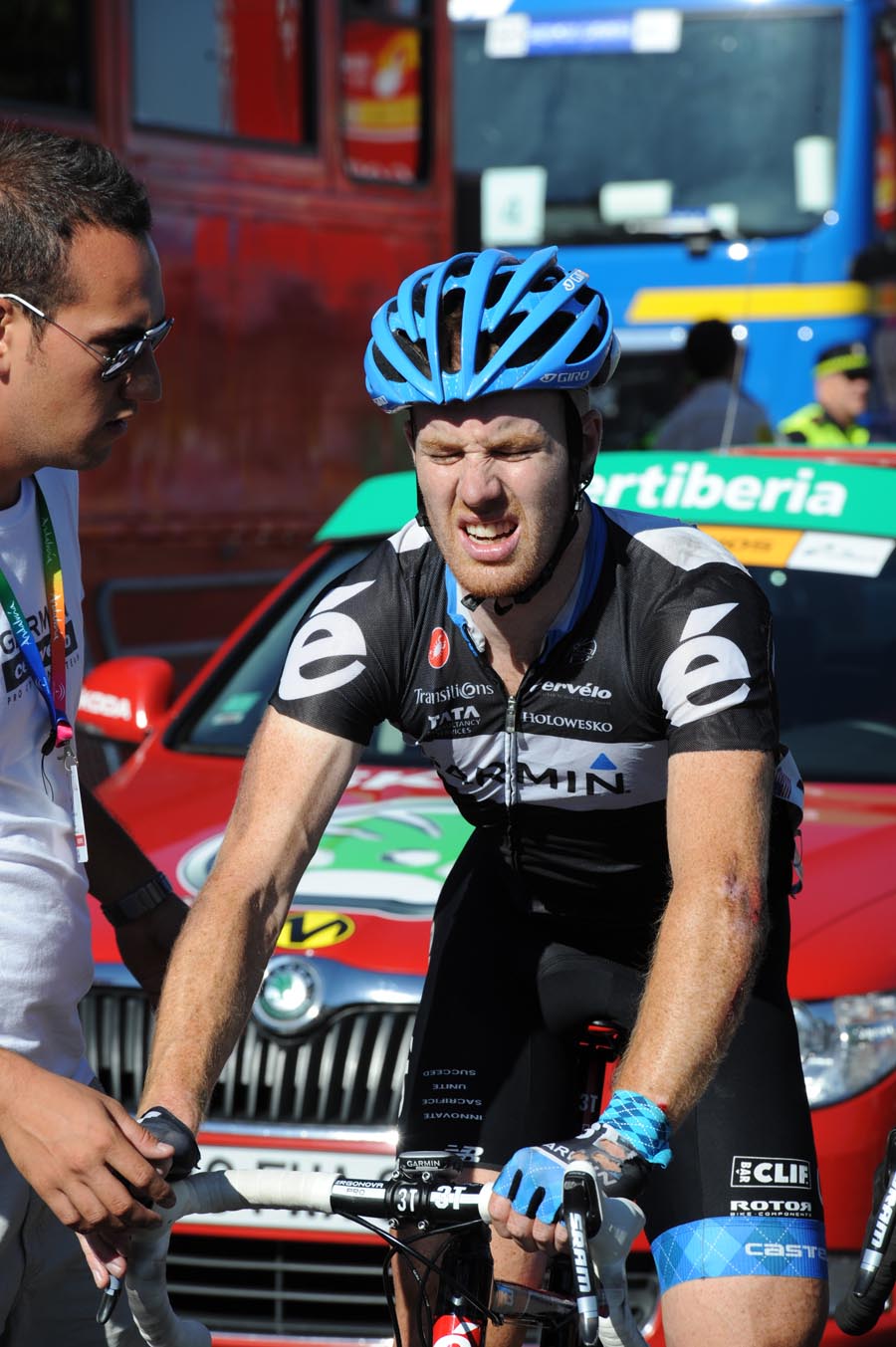 Tyler Farrar injury, Vuelta a Espana 2011, stage seven
