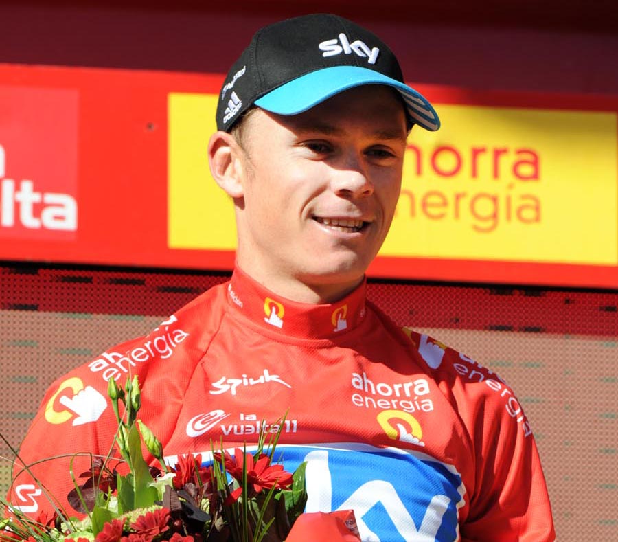 Chris Froome in race lead, Vuelta a Espana 2011, stage 10 ITT