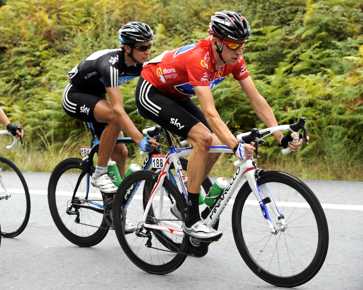 Bradley Wiggins and Thomas Lofkvist, Vuelta a Espana 2011, stage 12 Bradley Wiggins and Thomas Lofkvist, Vuelta a Espana 2011, stage 12