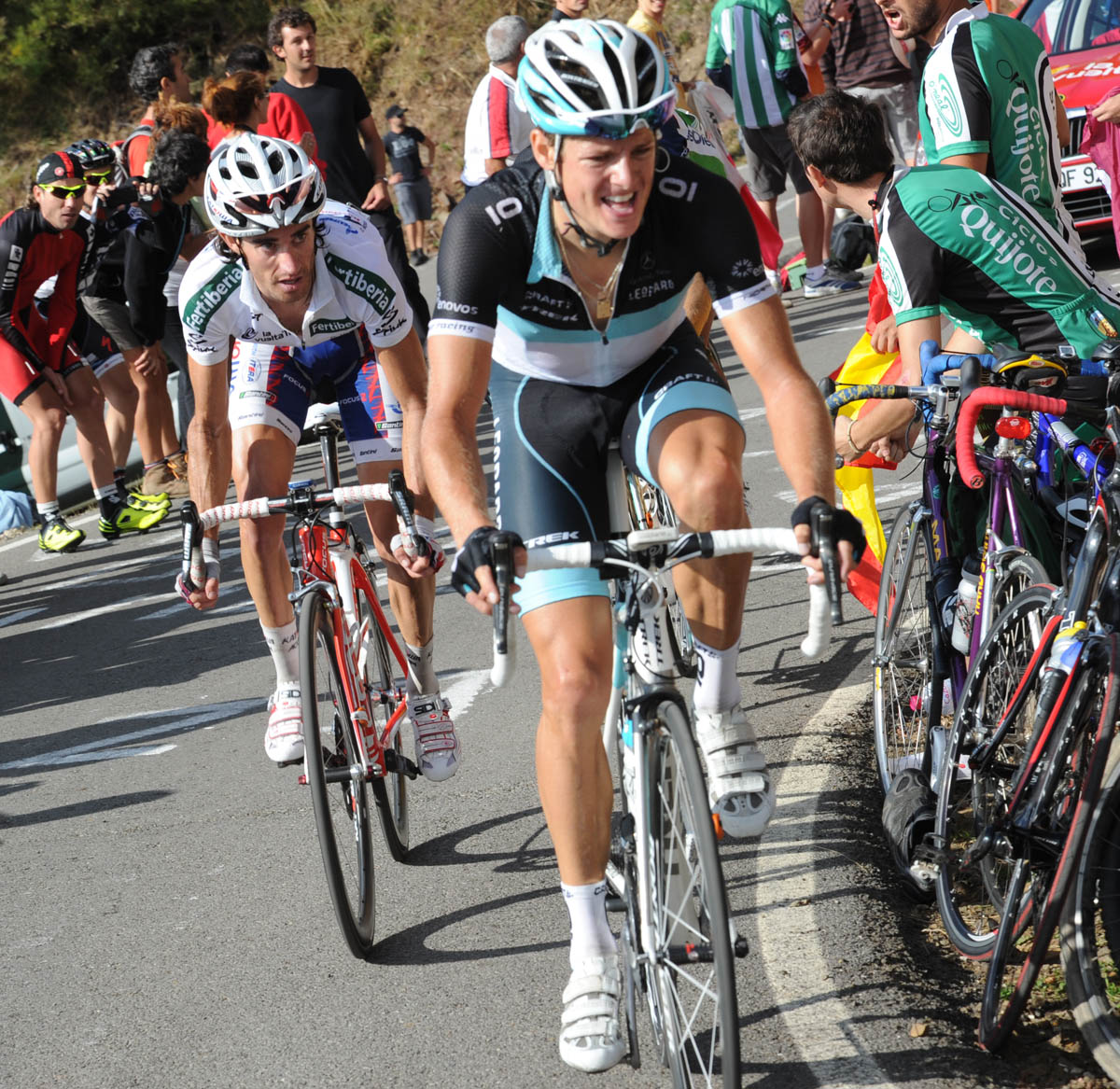 Jakob Fuglsang and Daniel Moreno, Vuelta a Espana 2011, stage 14