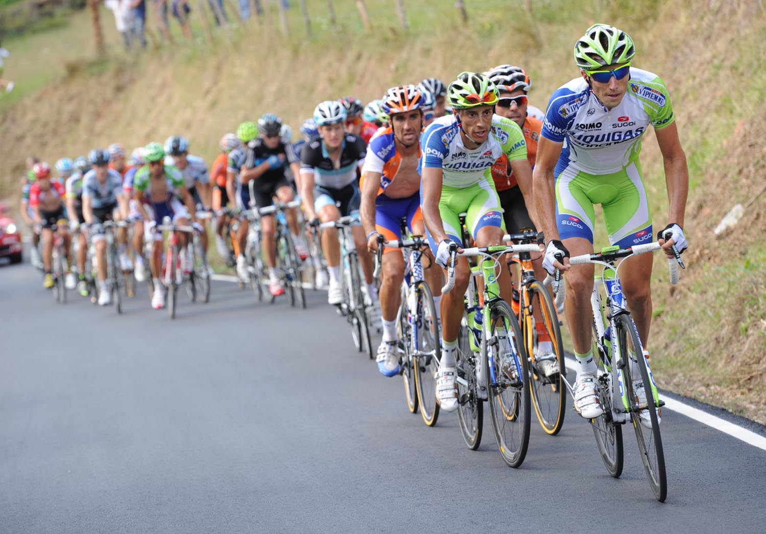 Liquigas chase, Vuelta a Espana 2011, stage 14