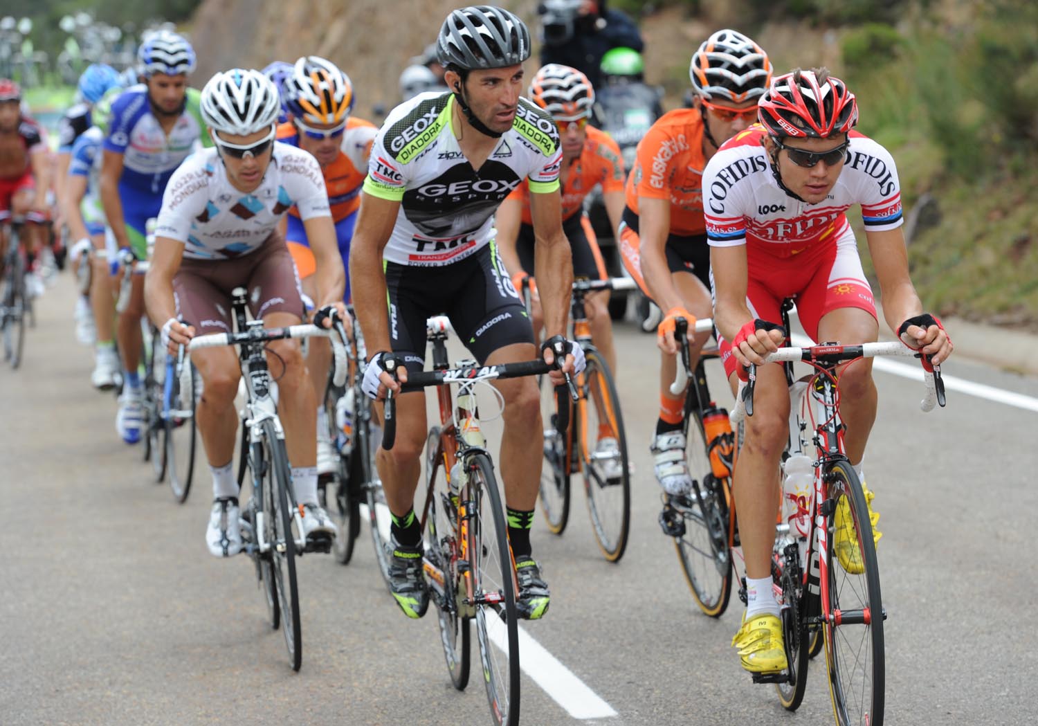 Rein Taaramae and David De La Fuente in escape, Vuelta a Espana 2011, stage 14