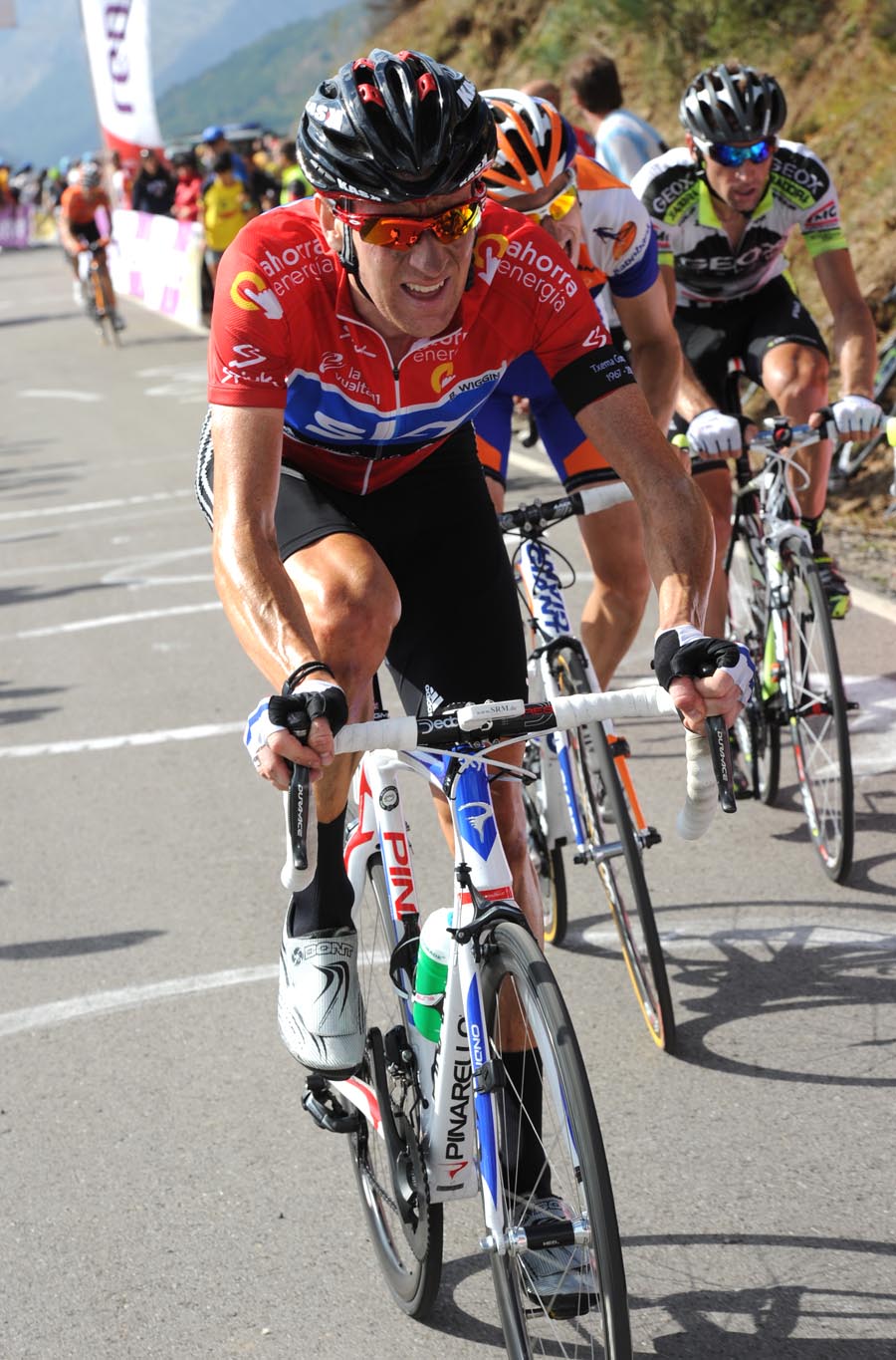 Bradley Wiggins chases, Vuelta a Espana 2011, stage 14