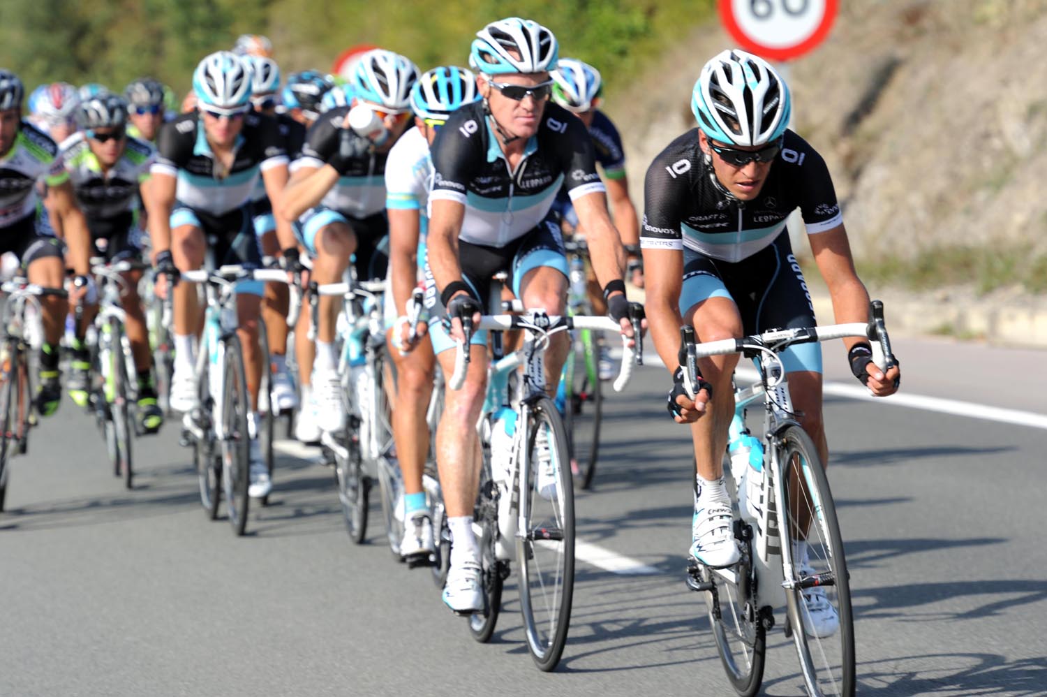 Leopard-Trek chase, Vuelta a Espana 2011, stage 20