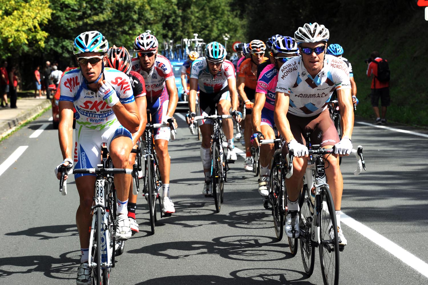 Nicolas Roche in escape, Vuelta a Espana 2011, stage 20