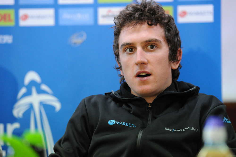 Geraint Thomas, Tour of Britain 2011, press conference/warm-up