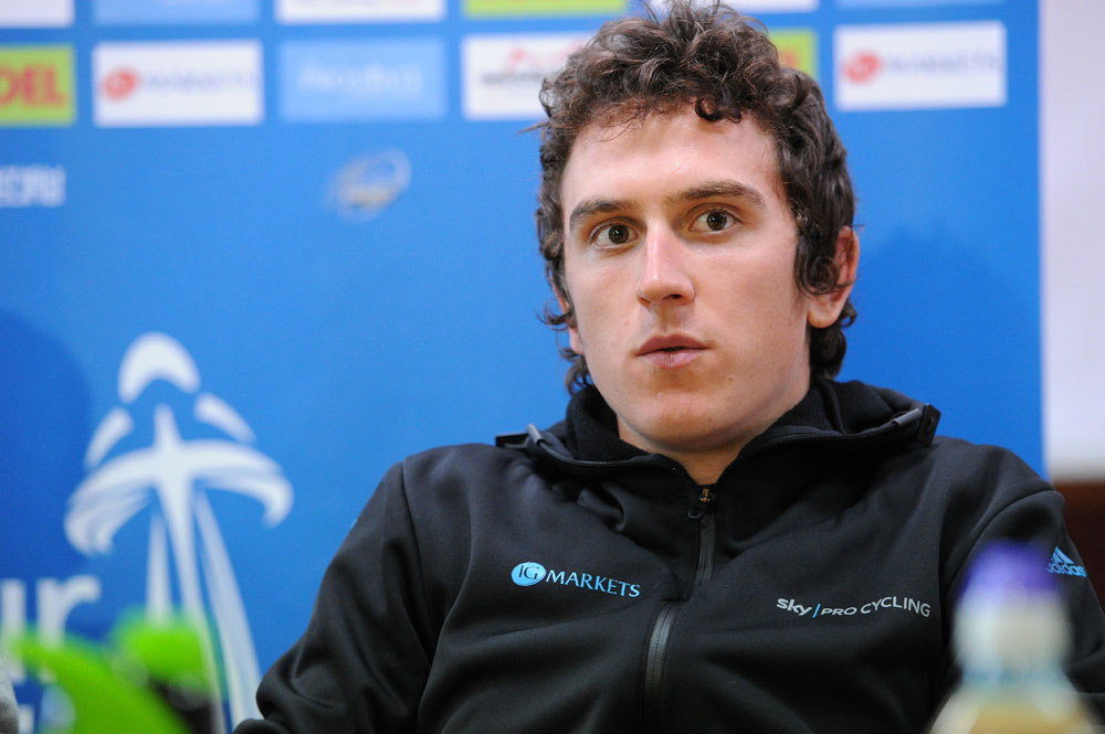 Geraint Thomas, Tour of Britain 2011, press conference/warm-up