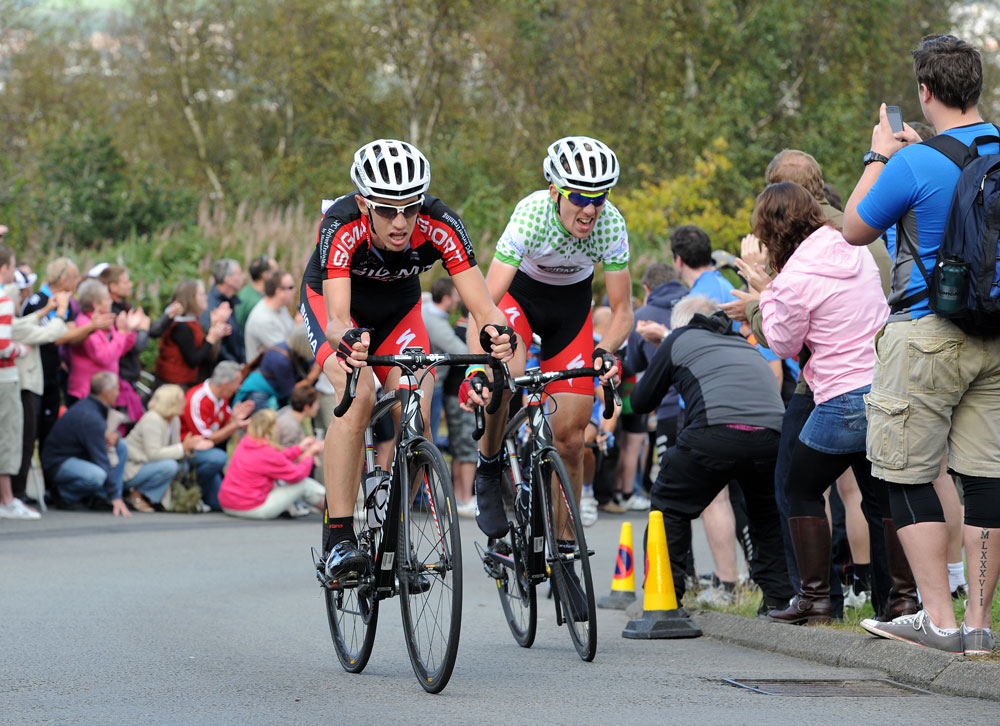 Simon Richardson and Russell Hampton, Tour of Britain 2011, stage four