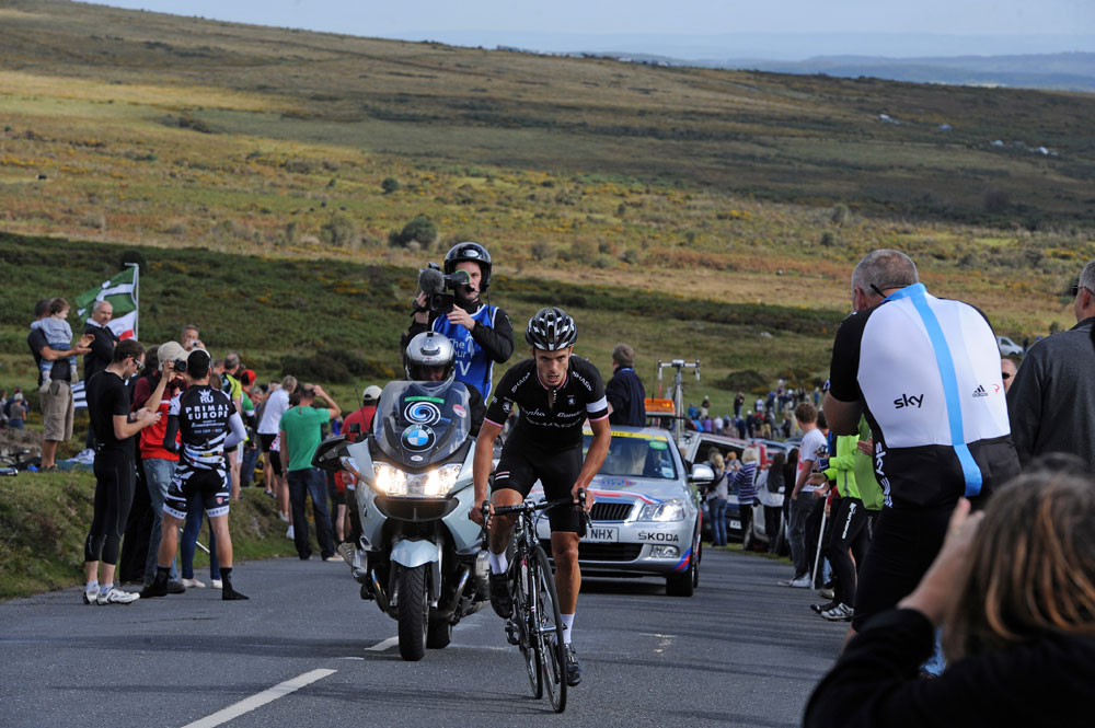 Jonathan Tiernan-Locke on Haytor, Tour of Britain 2011, stage five