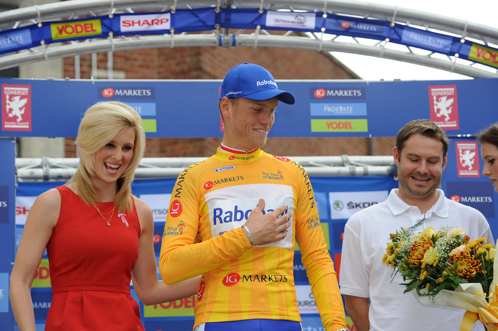 Lars Boom, race leader, Tour of Britain 2011, stage six