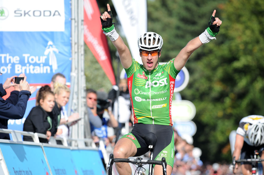 Gediminas Bagdonas wins stage, Tour of Britain 2011, stage seven