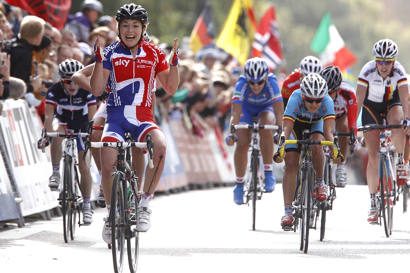 Lucy Garner wins junior women's road race, Road World Championships 2011 Lucy Garner wins junior women's road race, Road World Championships 2011