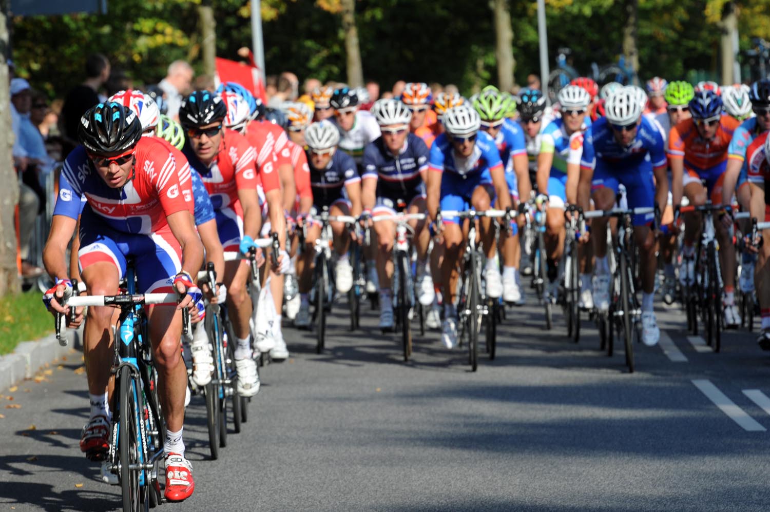 Chris Froome chases, Elite men's road race, Road World Championships 2011