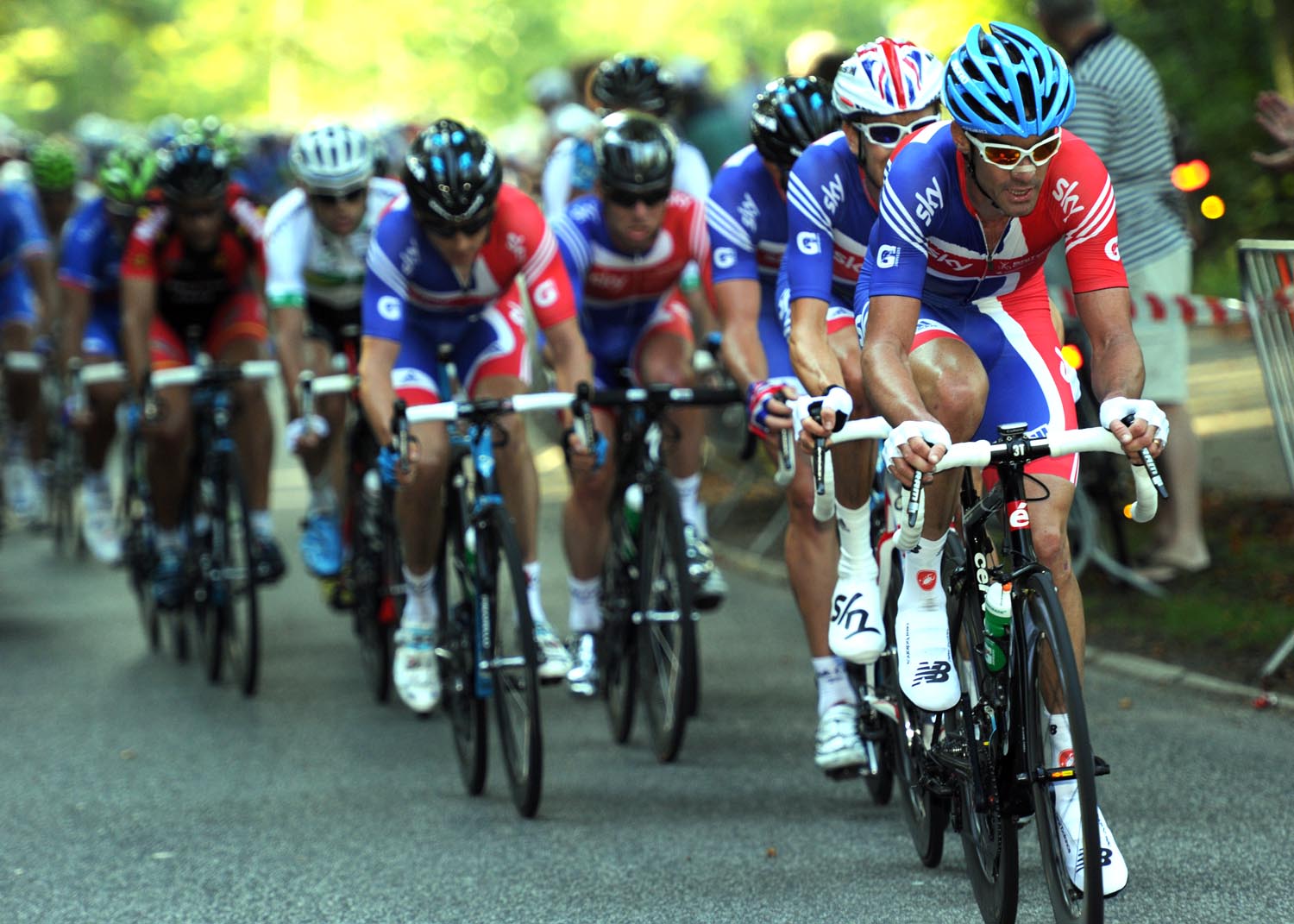 David Millar chases, Elite men's road race, Road World Championships 2011 David Millar chases, Elite men's road race, Road World Championships 2011