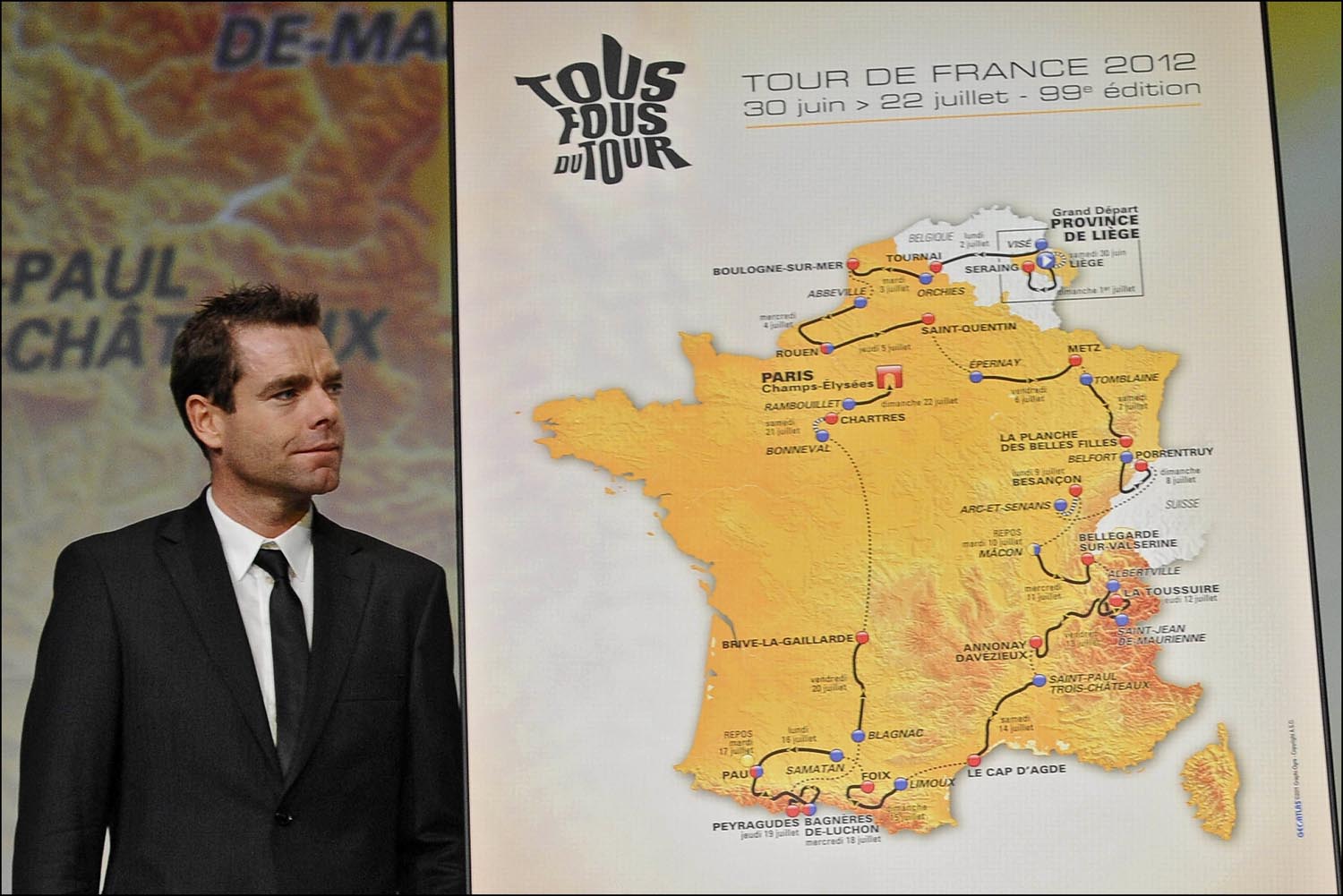 Cadel Evans, Tour de France 2012 presentation Cadel Evans, Tour de France 2012 presentation