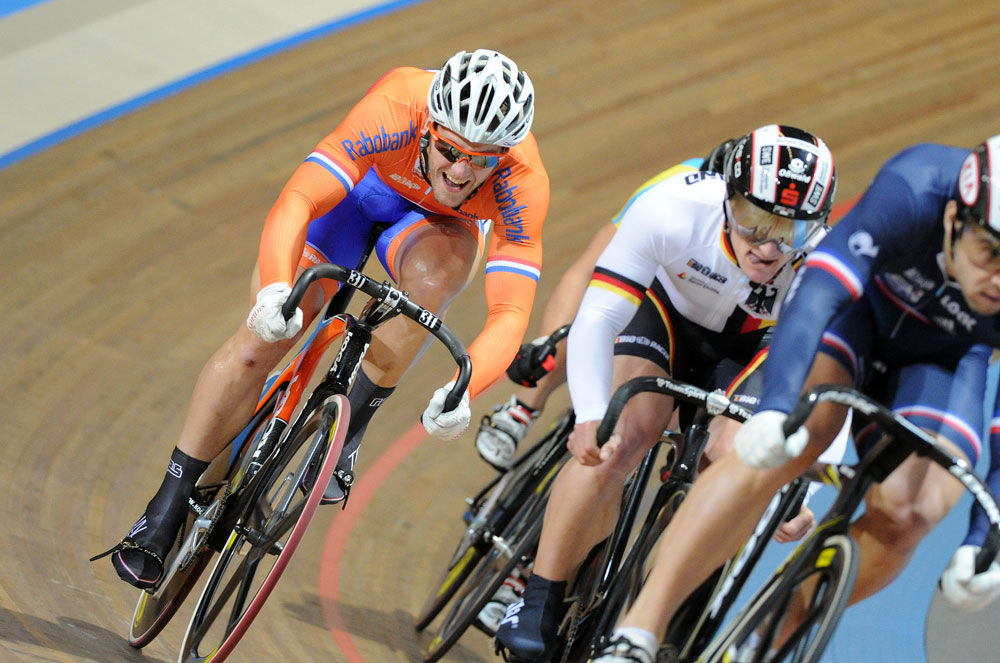 Teun Mulder in keirin, European track champs 2011