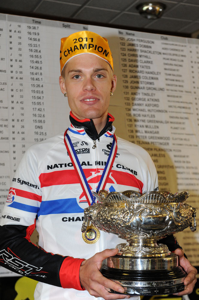 Gunnar Groenlund wins, British national hill-climb championships 2011