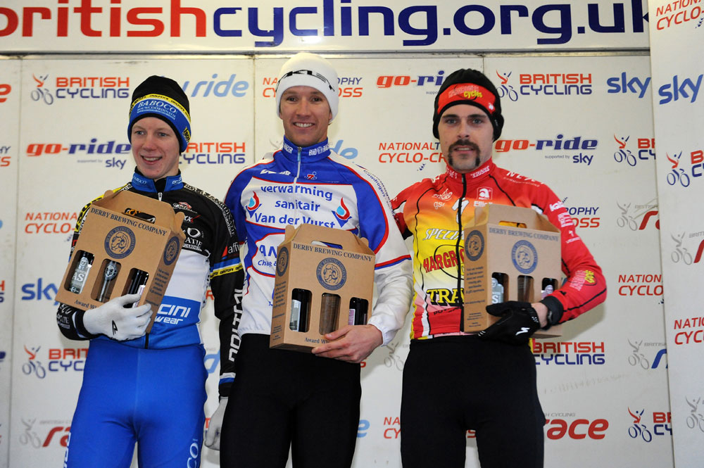 Brakman, De Tier and Crawforth, National Trophy cyclo-cross, Derby, 27 November 2011 Brakman, De Tier and Crawforth, National Trophy cyclo-cross, Derby, 27 November 2011
