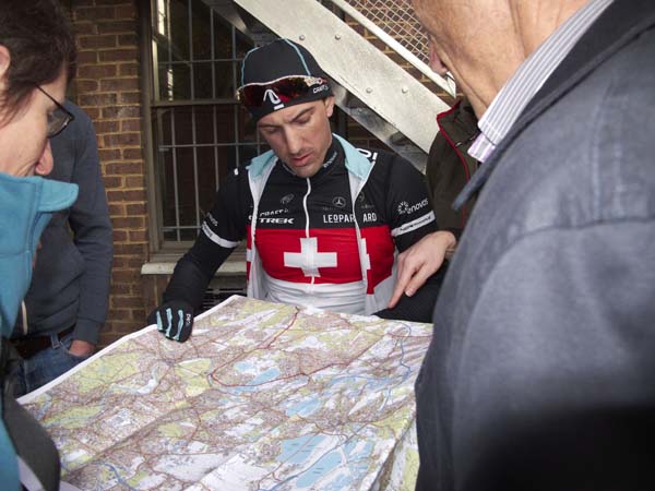 Fabian Cancellara rides 2012 Olympic road race route, December 2011 Fabian Cancellara rides 2012 Olympic road race route, December 2011