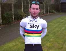 Mark Cavendish in Sky kit Mark Cavendish in Sky kit