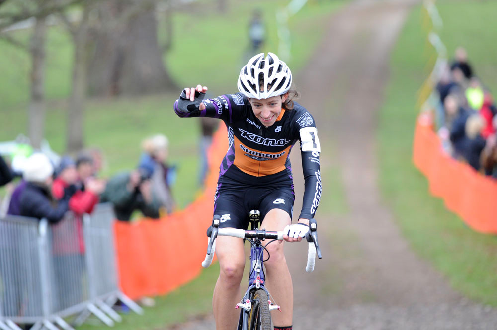 Helen Wyman wins women's race, British cyclo-cross national championships 2012 Helen Wyman wins women's race, British cyclo-cross national championships 2012