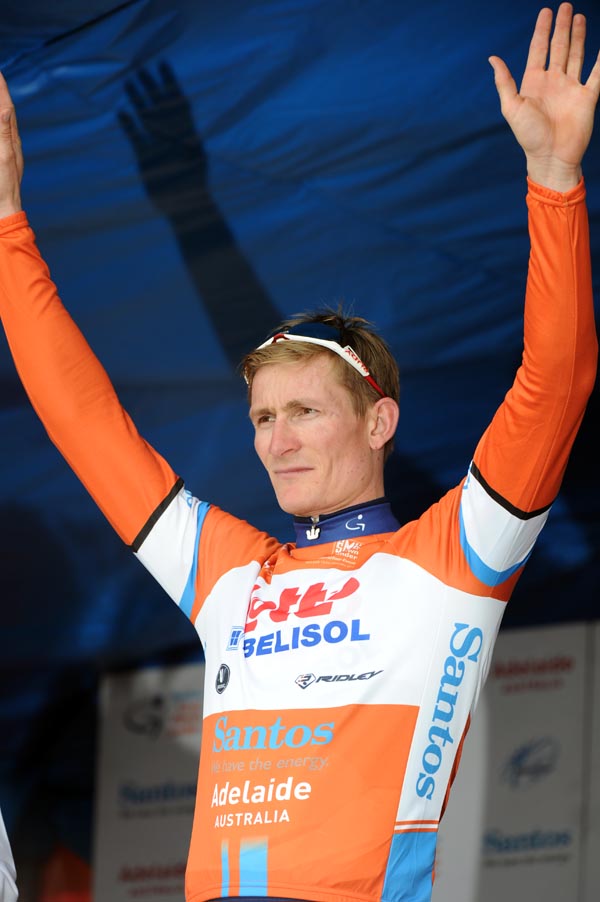 Andre Greipel in lead, Tour Down Under 2012, stage one
