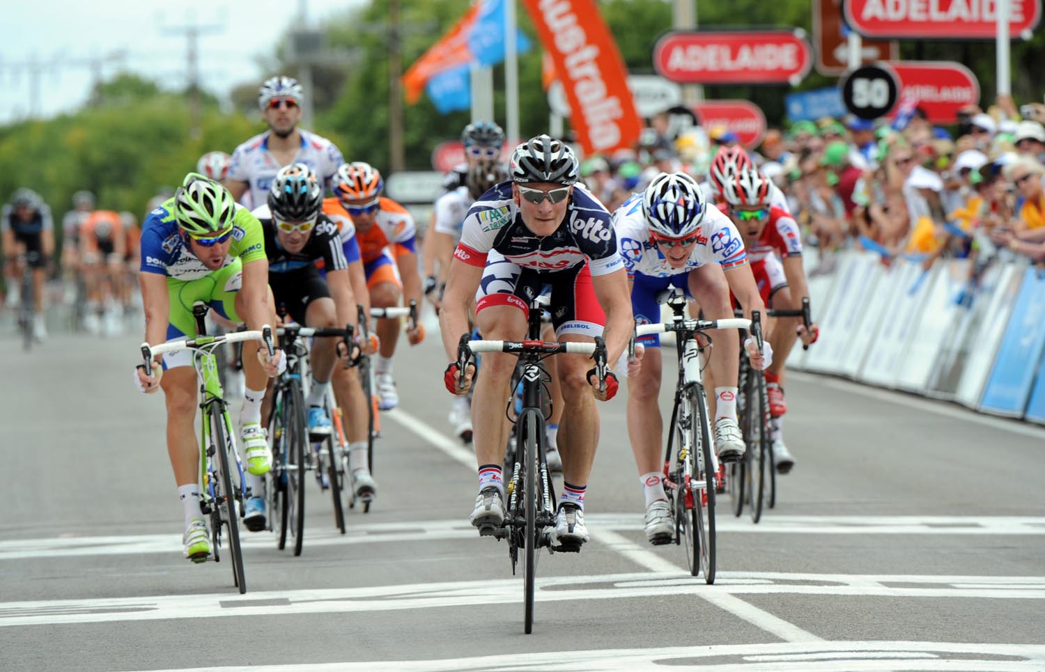 Andre Greipel wins, Tour Down Under 2012, stage one