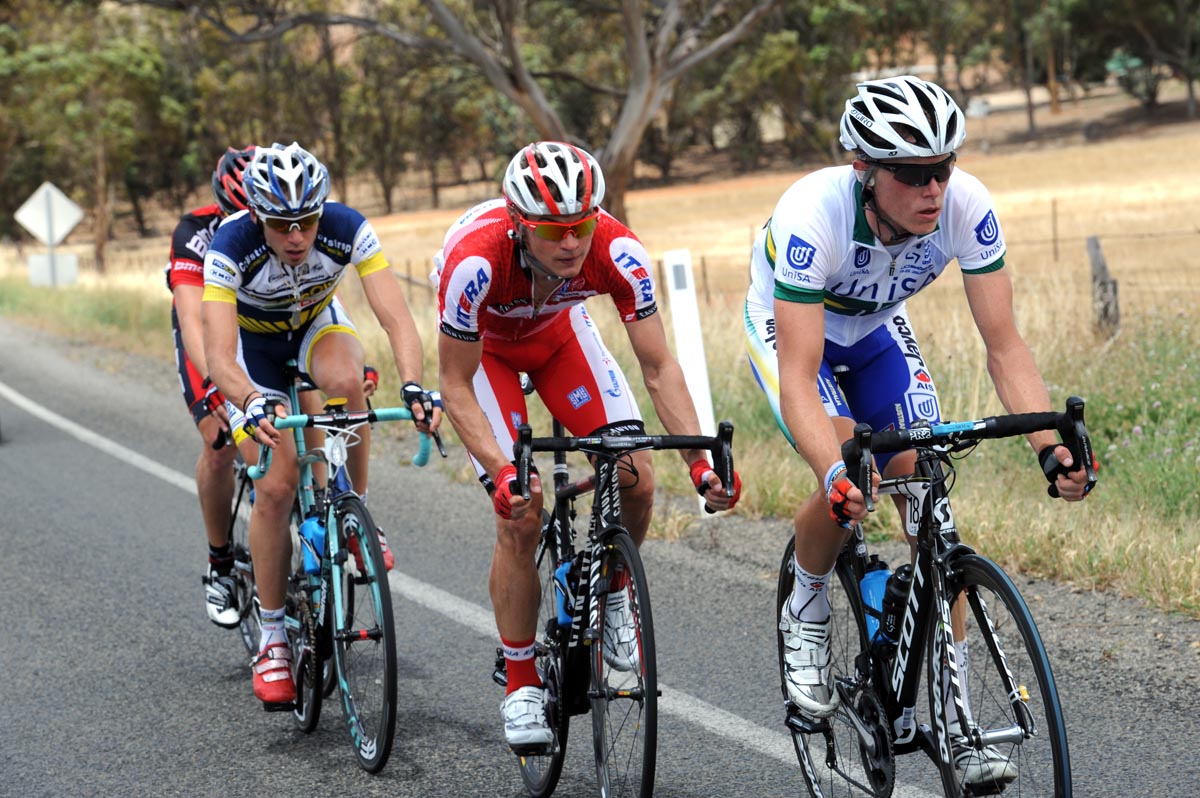 Rohan Dennis in escape, Tour Down Under 2012, stage one