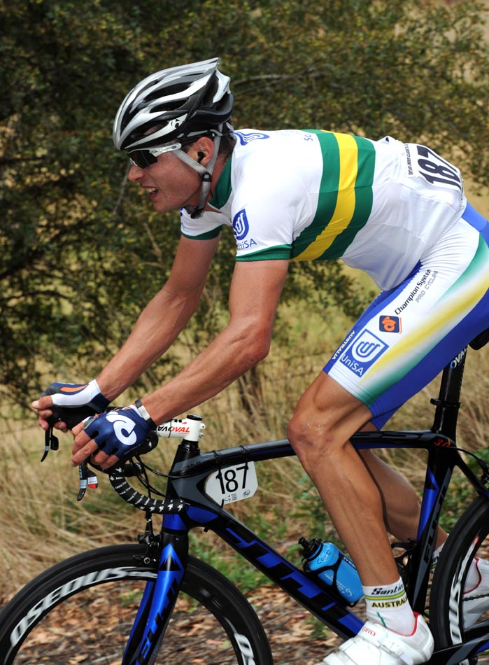 Will Clarke solo, Tour Down Under 2012, stage two