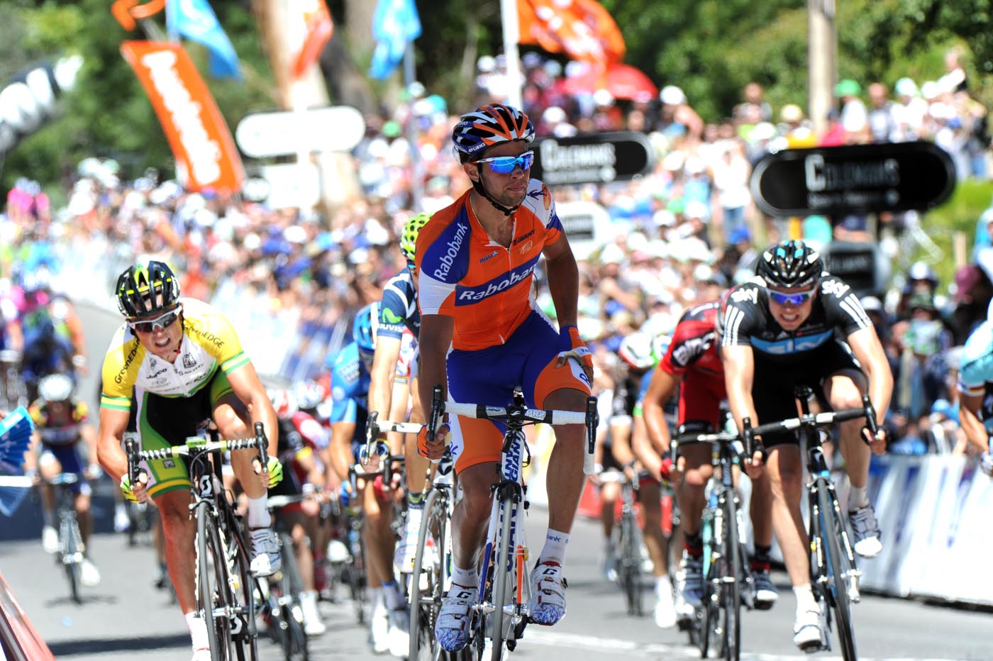 Michael Matthews takes sprint for second, Tour Down Under 2012, stage two