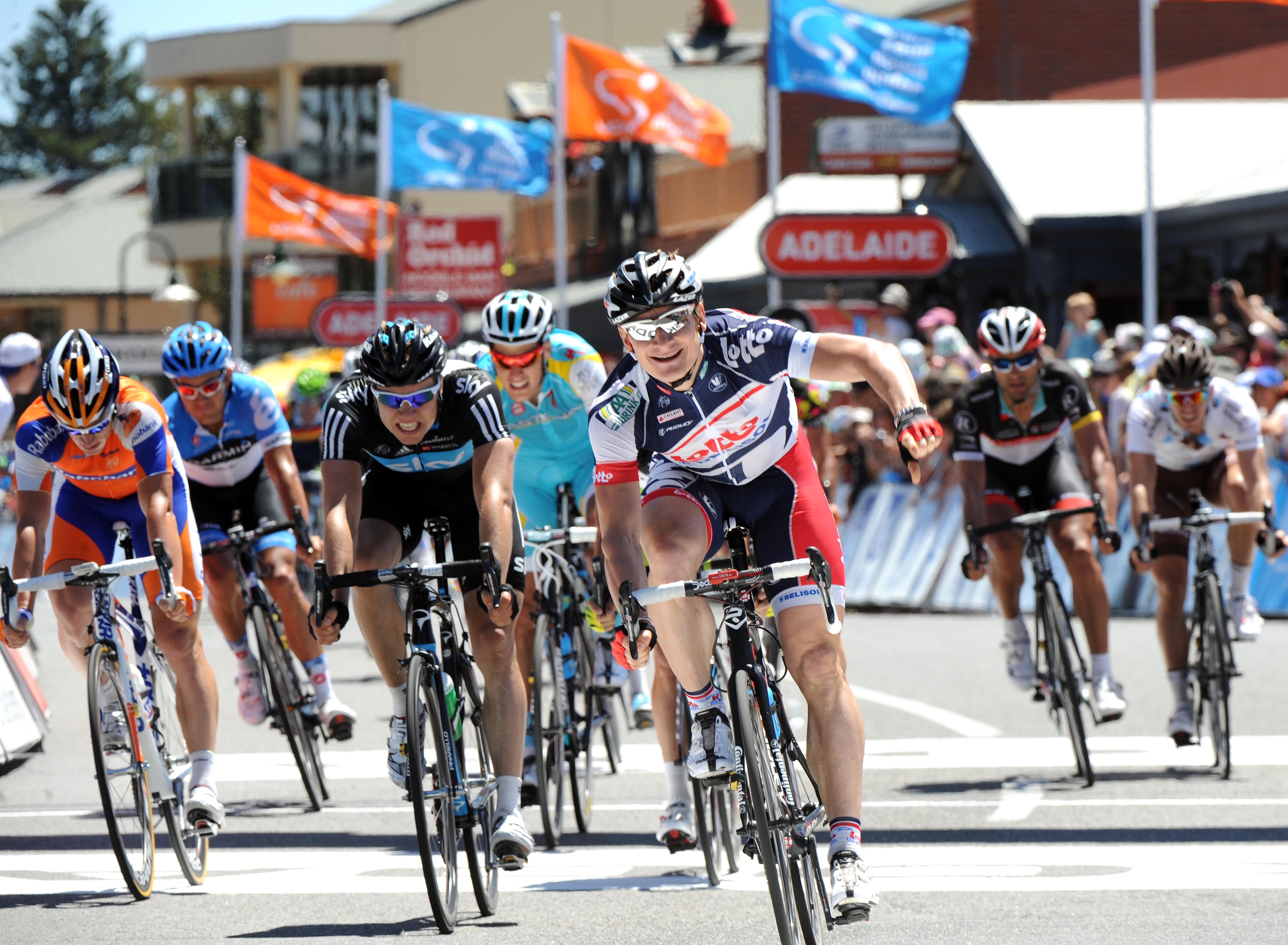 Andre Greipel wins, Tour Down Under 2012, stage three