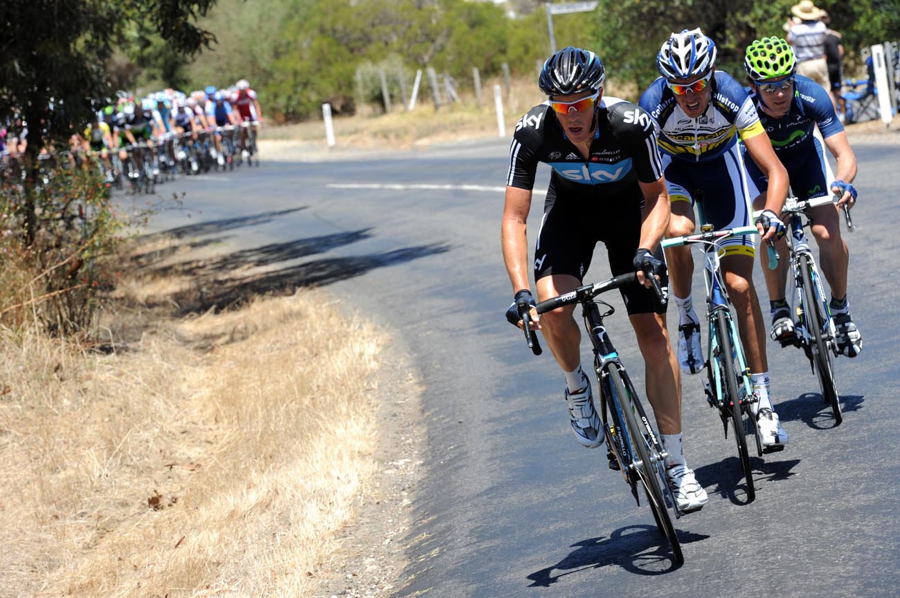Mat Hayman attacks, Tour Down Under 2012, stage three