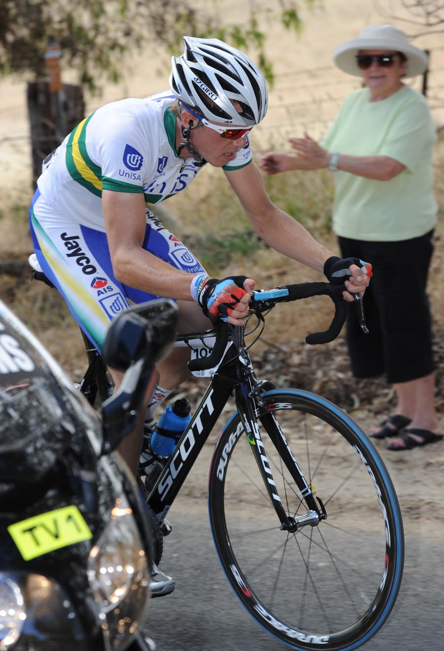 Bernard Sulzberger attack, Tour Down Under 2012, stage four