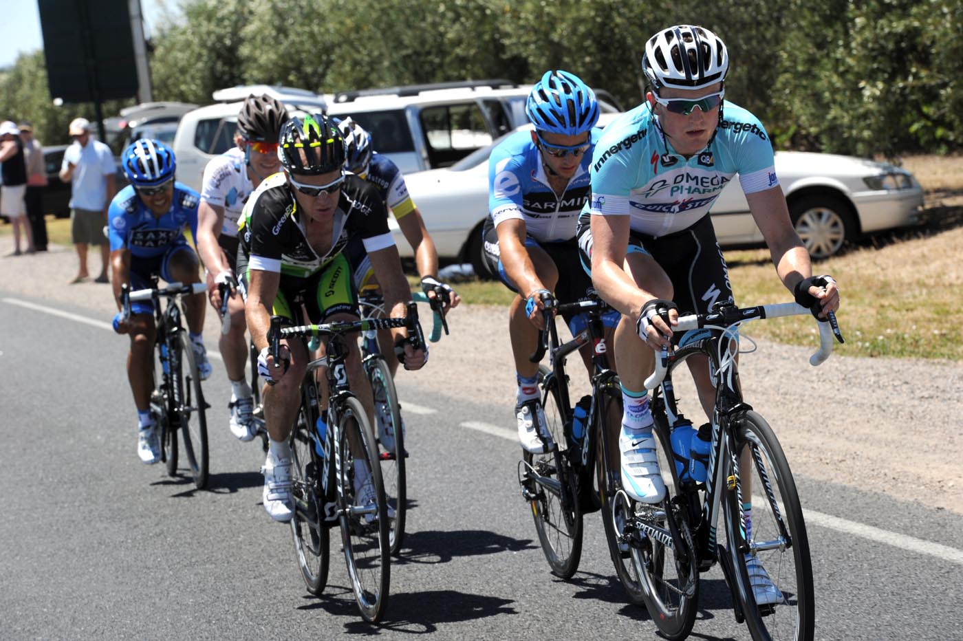 Andrew Fenn in escape, Tour Down Under 2012, stage five