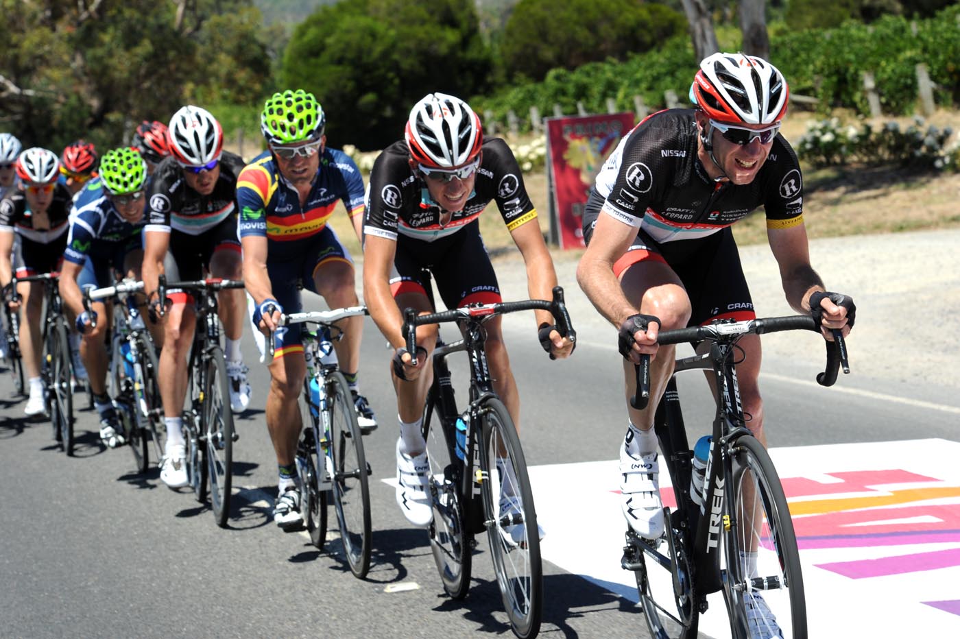 Jens Voigt leads, Tour Down Under 2012, stage five