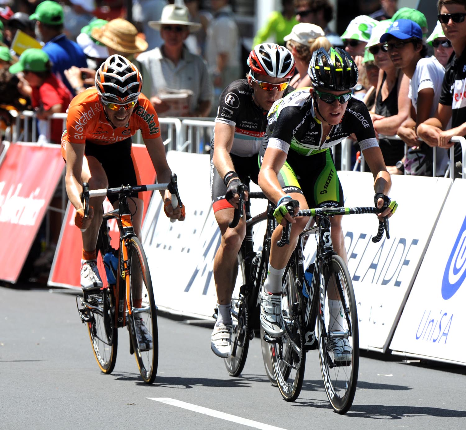Cameron Meyer escape, Tour Down Under 2012, stage six
