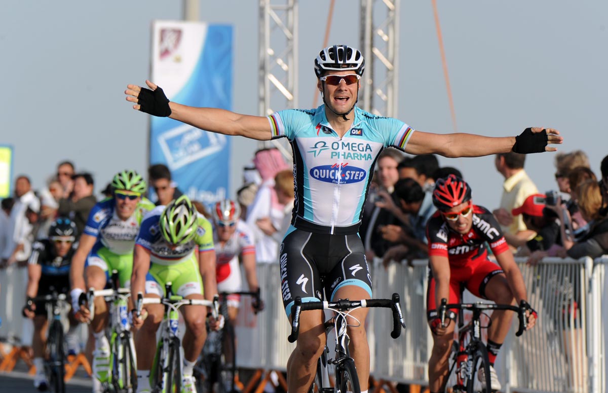 Tom Boonen wins Tour of Qatar 2012, stage one Tom Boonen wins Tour of Qatar 2012, stage one