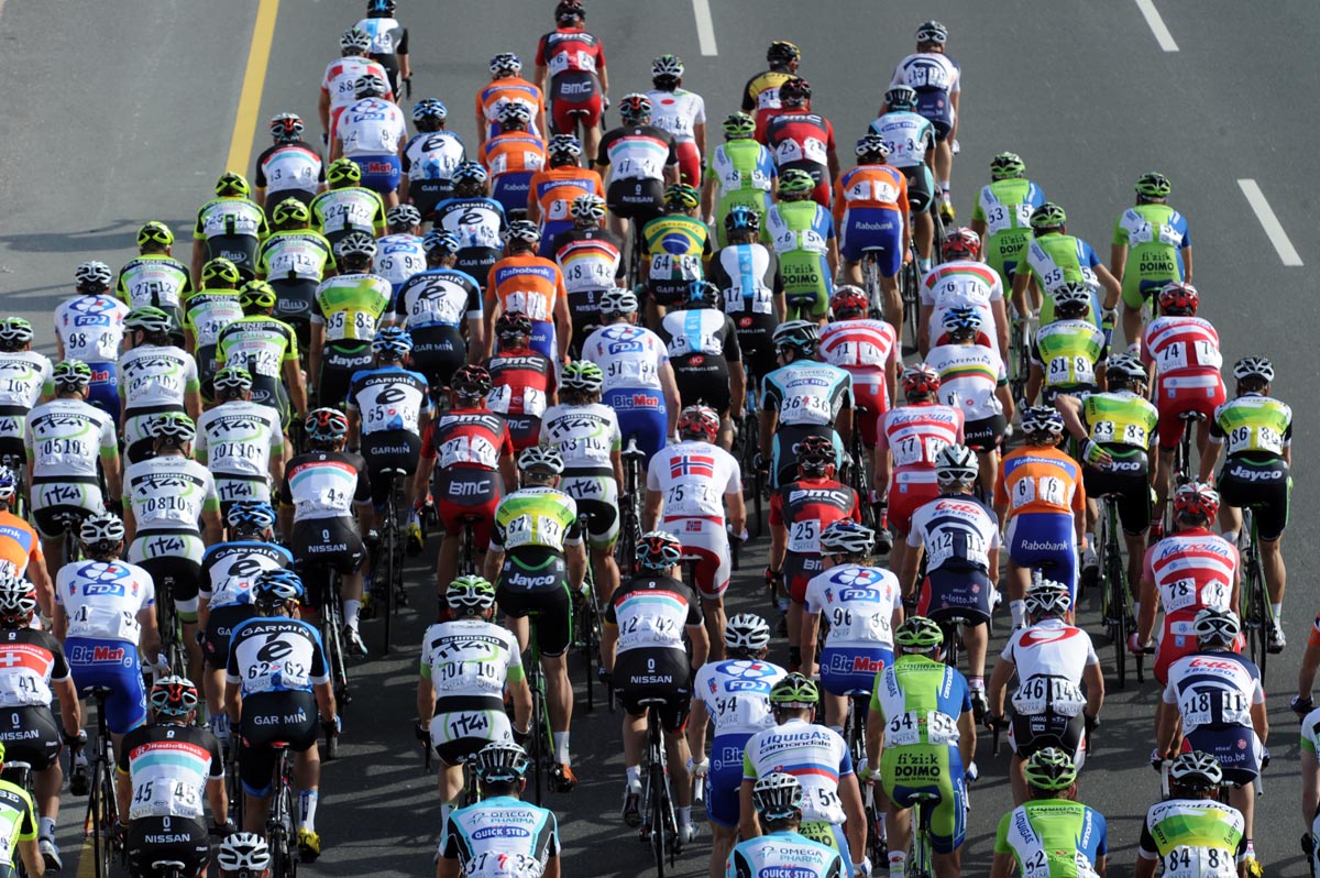 Peloton, Tour of Qatar 2012, stage one Peloton, Tour of Qatar 2012, stage one