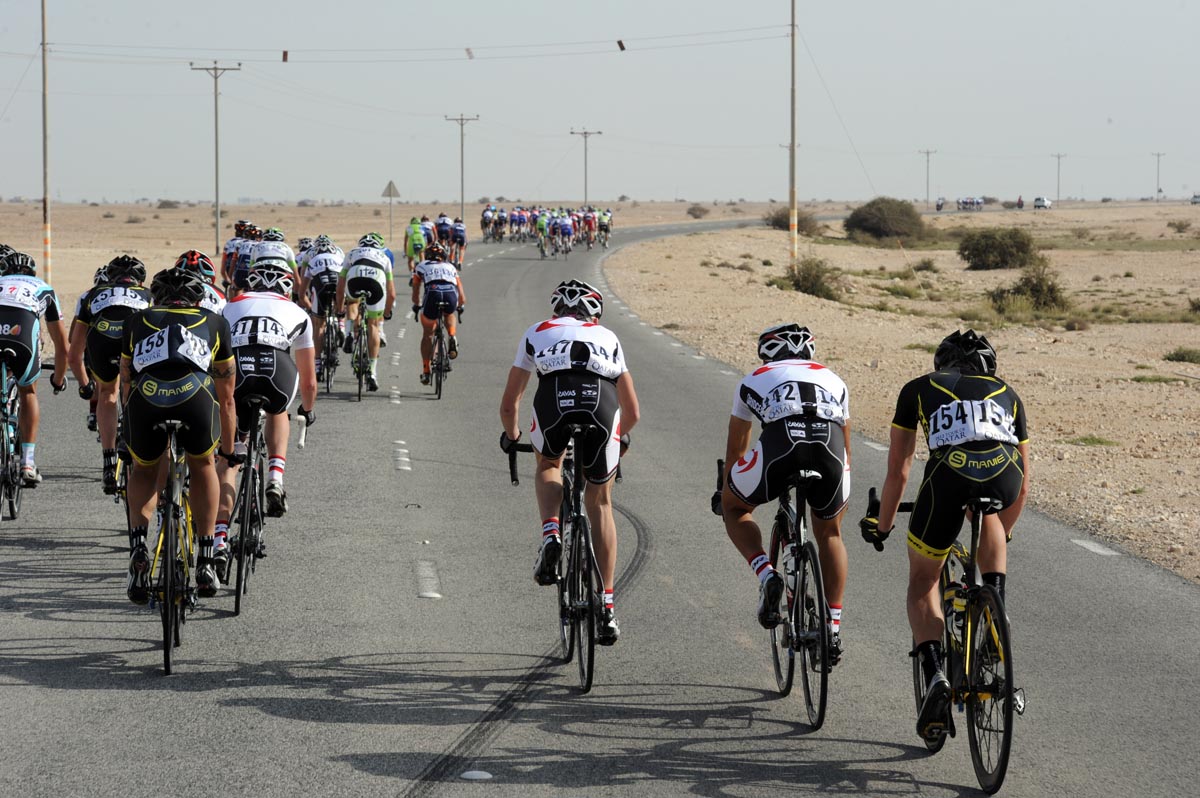 Crosswinds, Tour of Qatar 2012, stage one