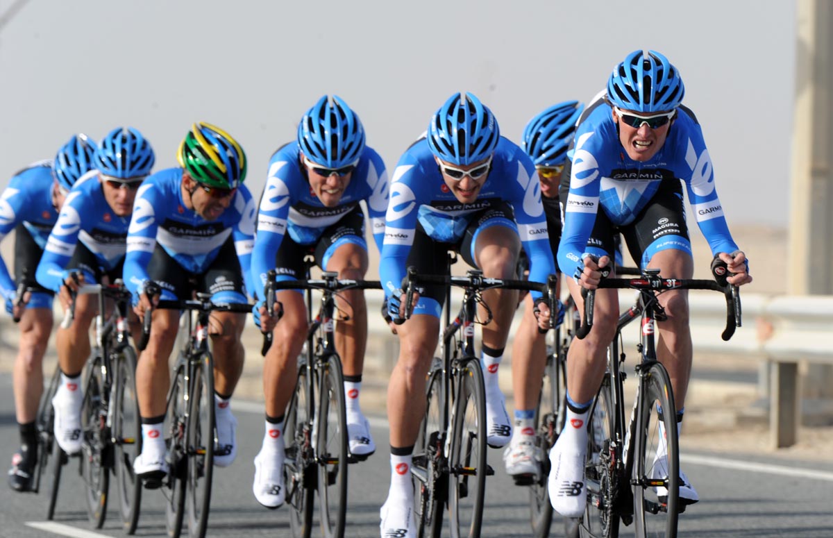 Garmin-Barracuda win, Tour of Qatar 2012, stage two TTT Garmin-Barracuda win, Tour of Qatar 2012, stage two TTT