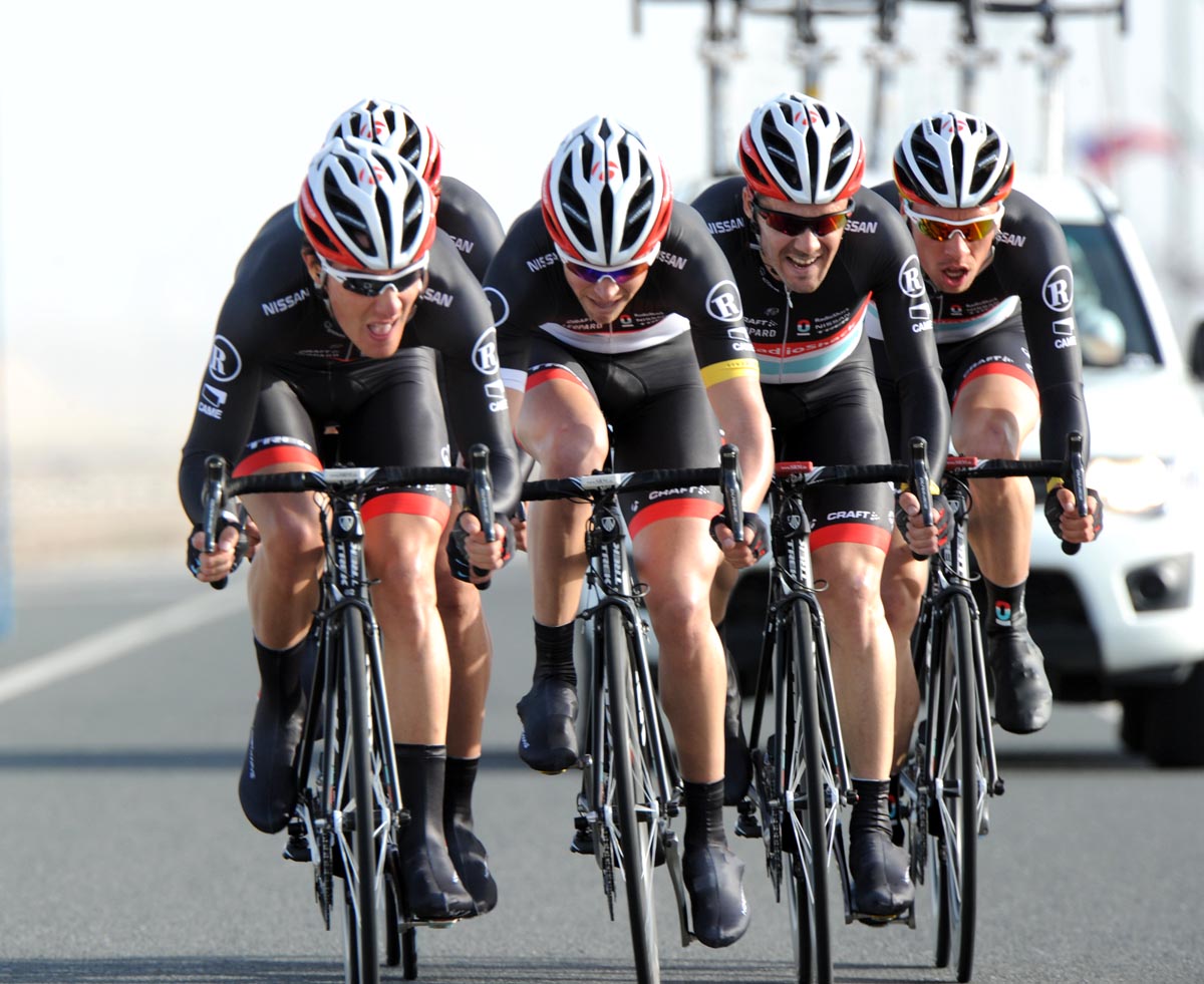 RadioShack-Nissan, Tour of Qatar 2012, stage two TTT
