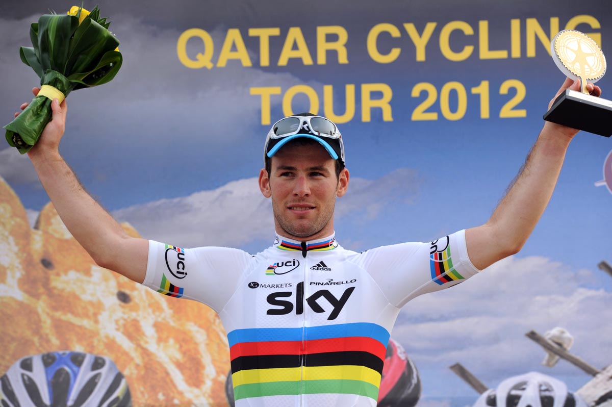 Mark Cavendish wins, Tour of Qatar 2012, stage three