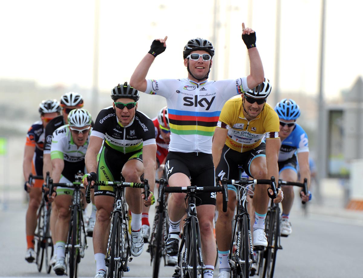 Mark Cavendish wins, Tour of Qatar 2012, stage three Mark Cavendish wins, Tour of Qatar 2012, stage three