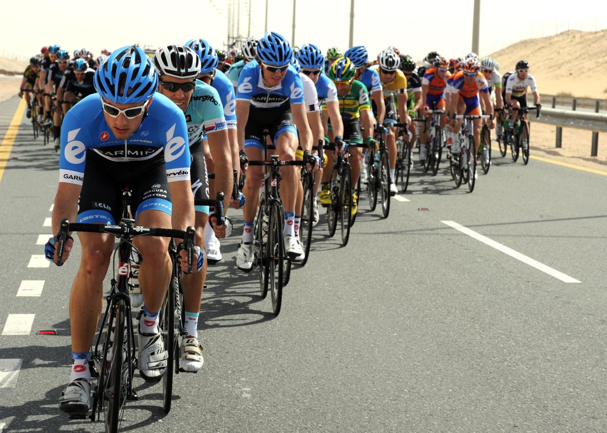 Jacob Rathe chases, Tour of Qatar 2012, stage three